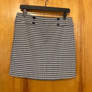 Houndstooth Print Mini Skirt